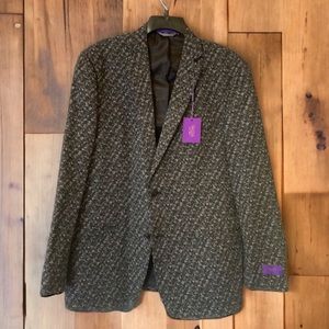 Tallia Grey 100% Cotton Single Breasted Jacket. No Rear Vent. Size L.